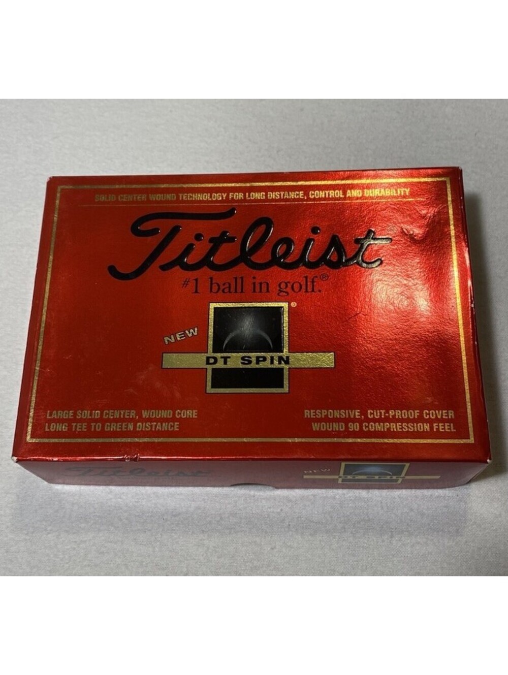 New Titleist DT Spin Golf Balls One Dozen (4 Sleeves) NOS